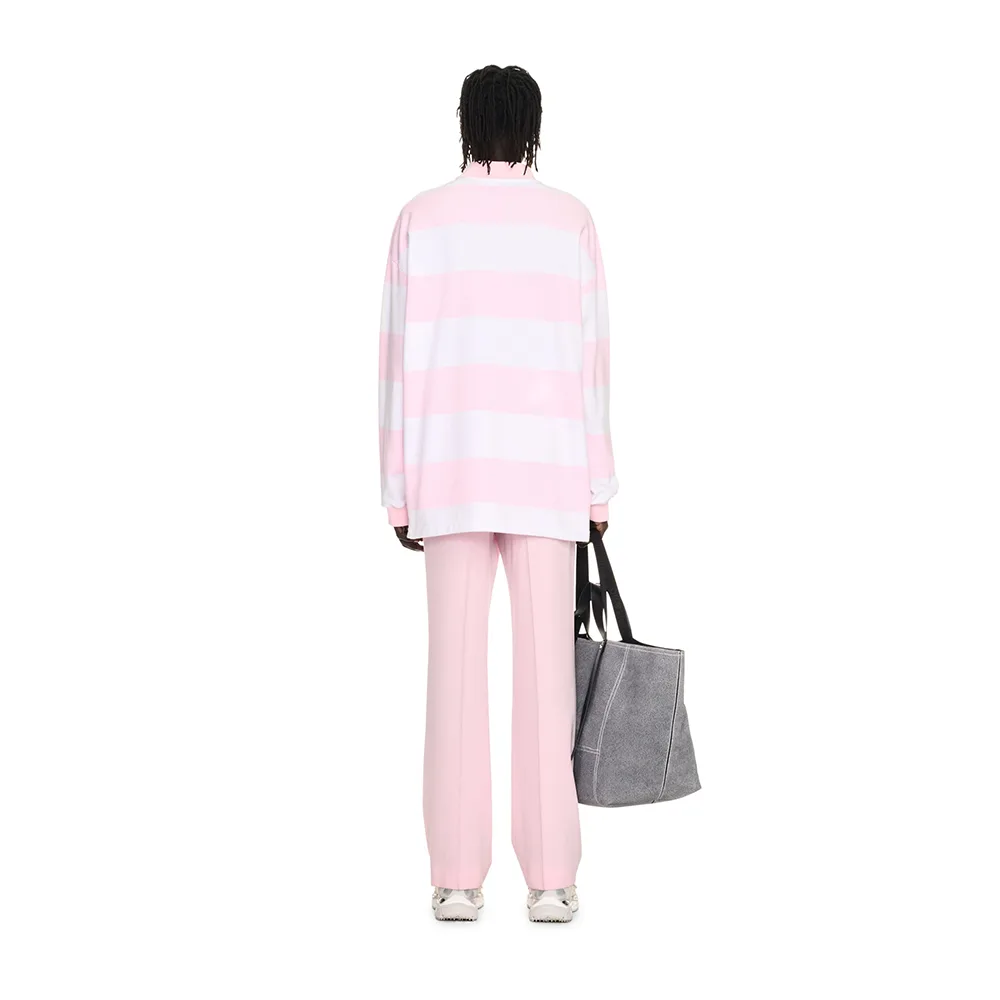 Off White PinkWhite Gang LS Polo 2