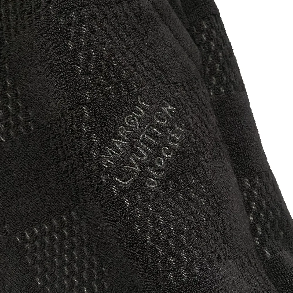 Damier French Terry Cotton Shorts细节2
