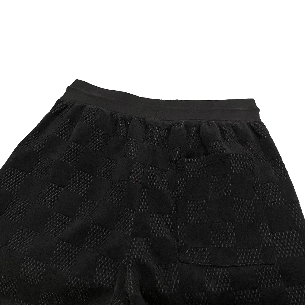 Damier French Terry Cotton Shorts细节4
