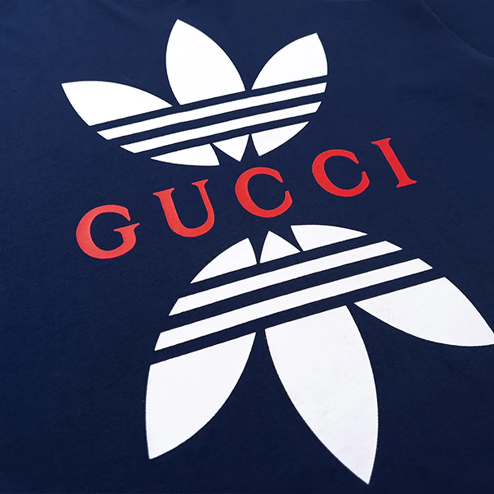 Gucci x adidas Cotton Jersey T Shirt ss22 retro细节1