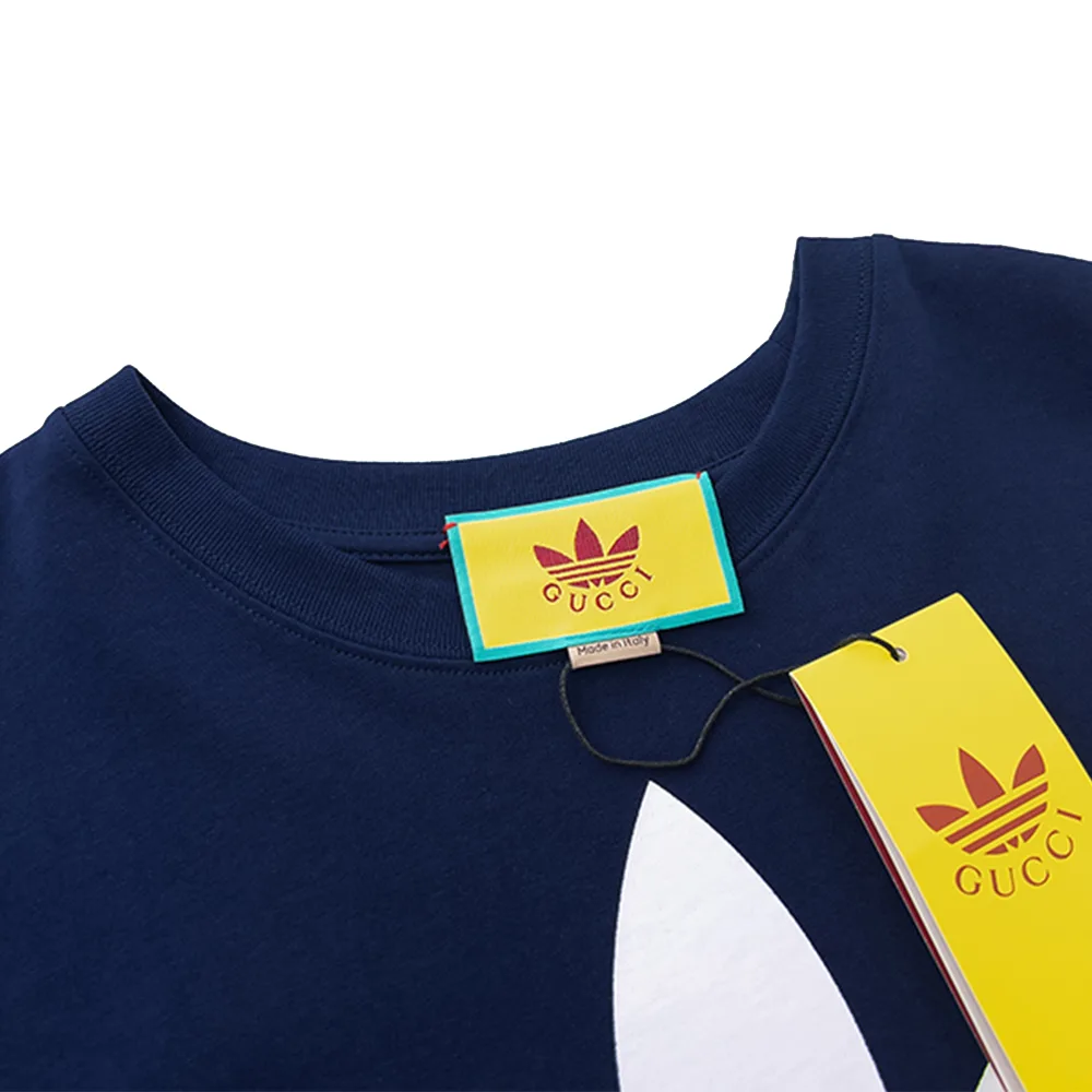 Gucci x adidas Cotton Jersey T Shirt ss22 retro细节3