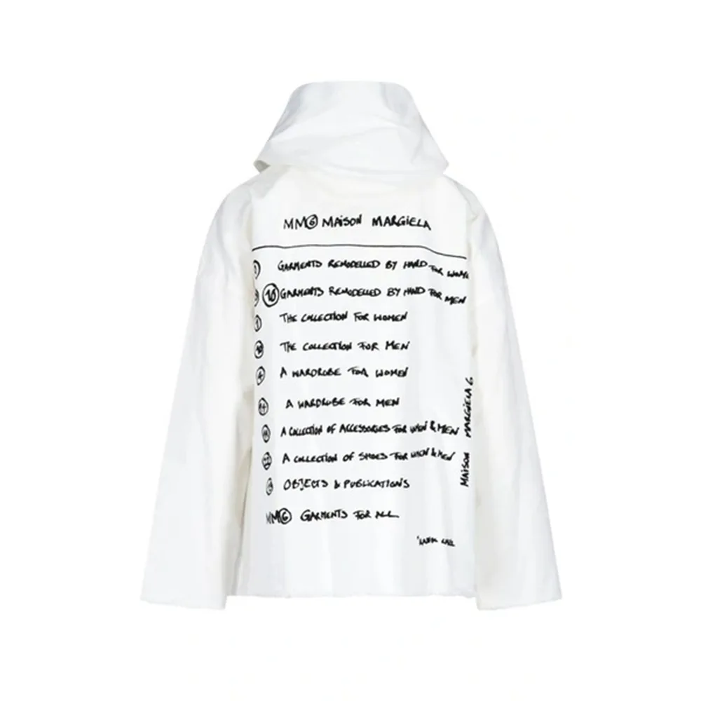 MAISON MARGIELA MM6 Motocross Cotton Oversized Hoodie In White主图2