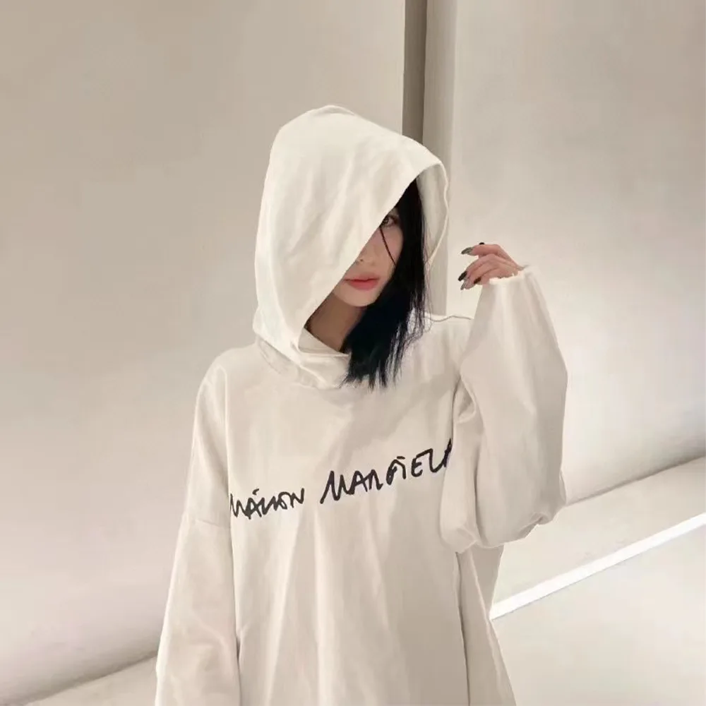 MAISON MARGIELA MM6 Motocross Cotton Oversized Hoodie In White细节3