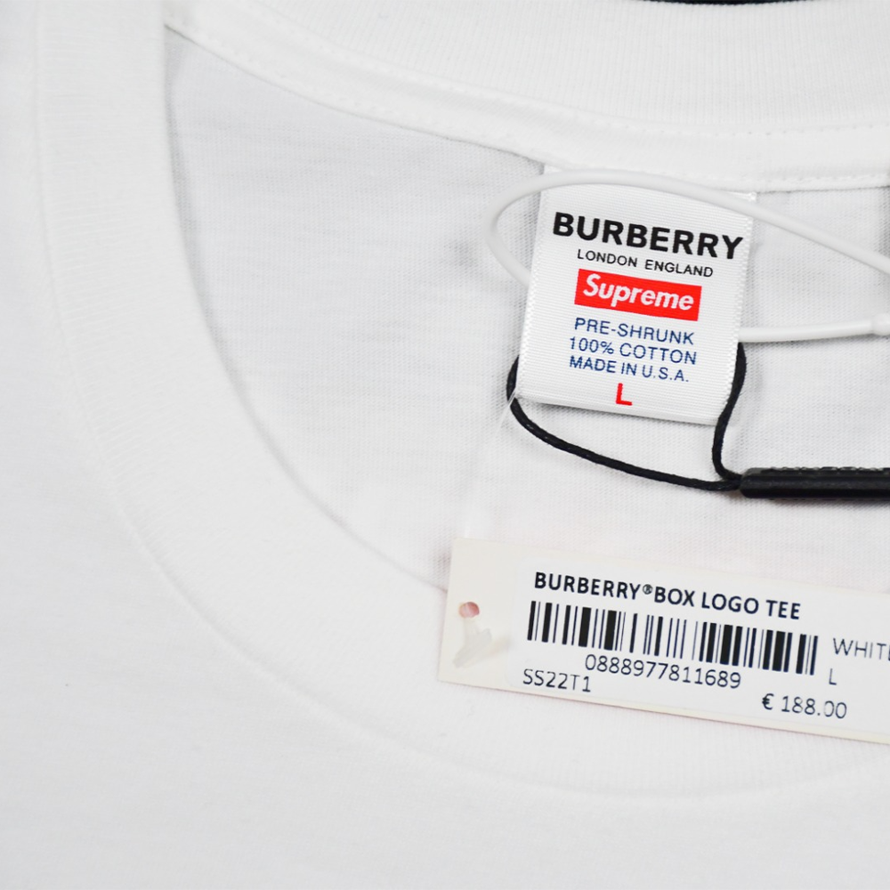 SUPREME x BURBERRY box Logo Tee retro ss22 Store for the Replica Fashion Brand Clothes