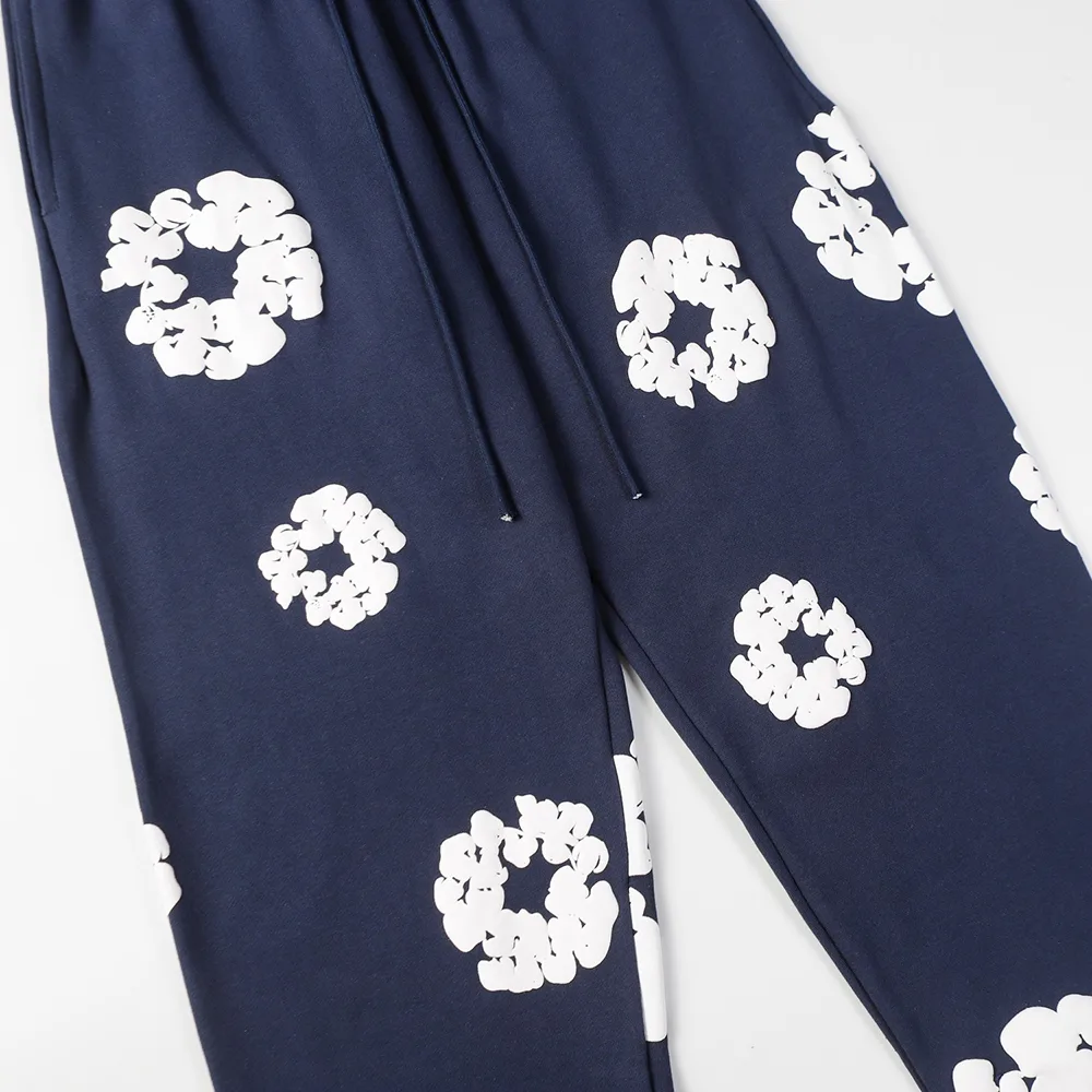 The Cotton Wreath Sweatpants Navy Blue 3