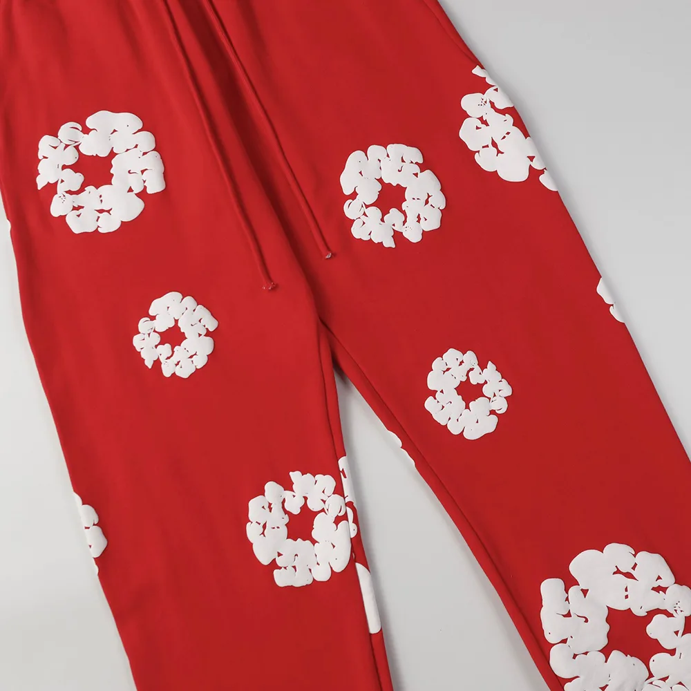The Cotton Wreath Sweatpants Red 3