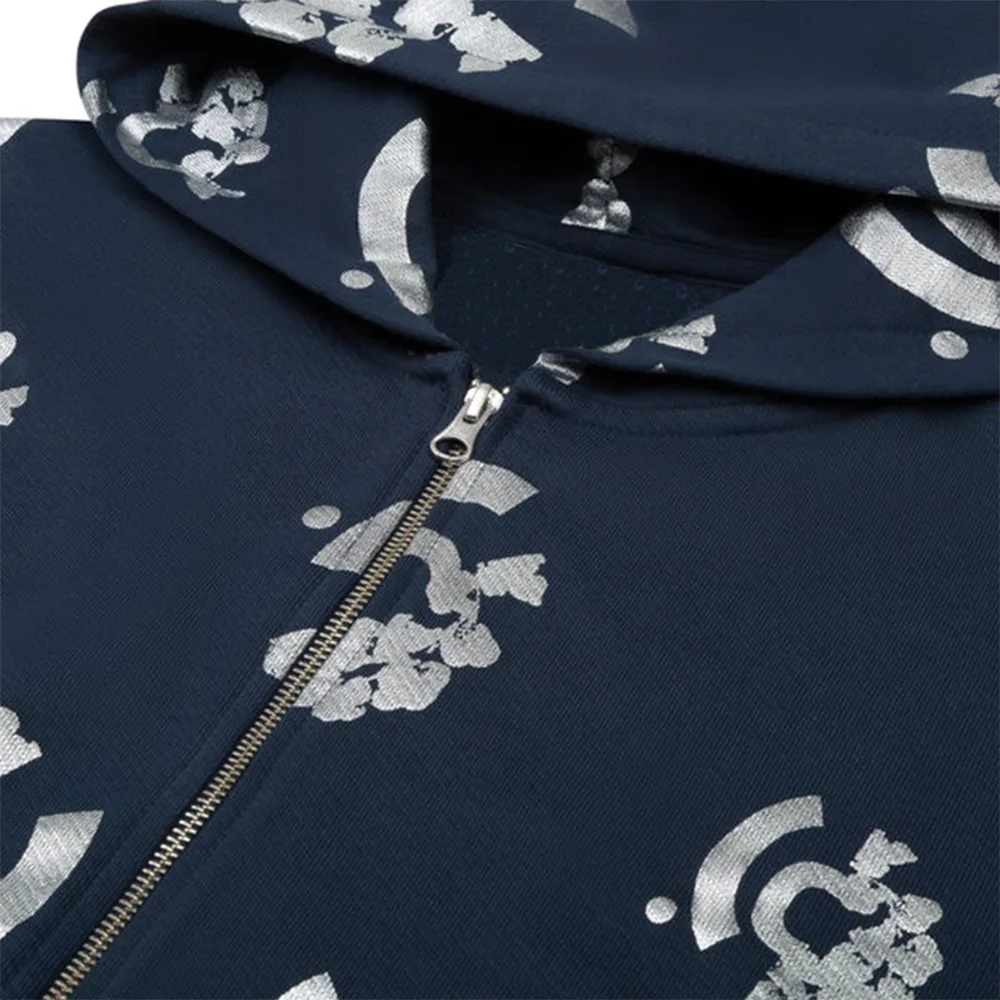 Bstroy Tears Zip Hoodie Blue细节1