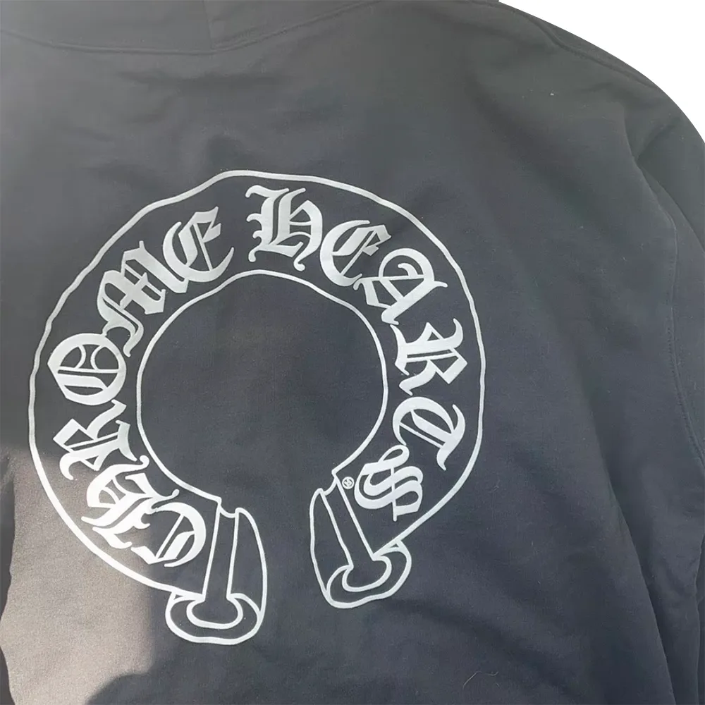 Chrome Hearts Horseshoe Floral Cross Sleeve Zip Up Hoodie细节5