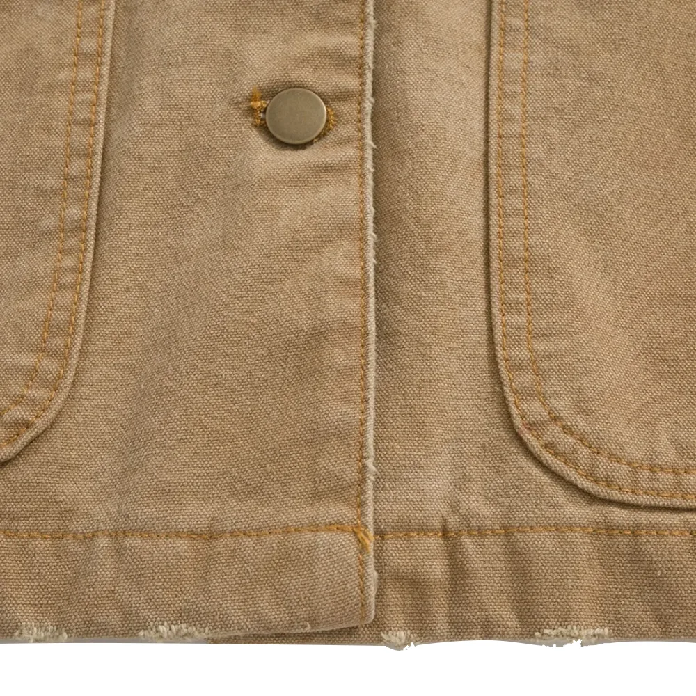 Garment dyed cotton trucker jacket prada barn jacket细节14