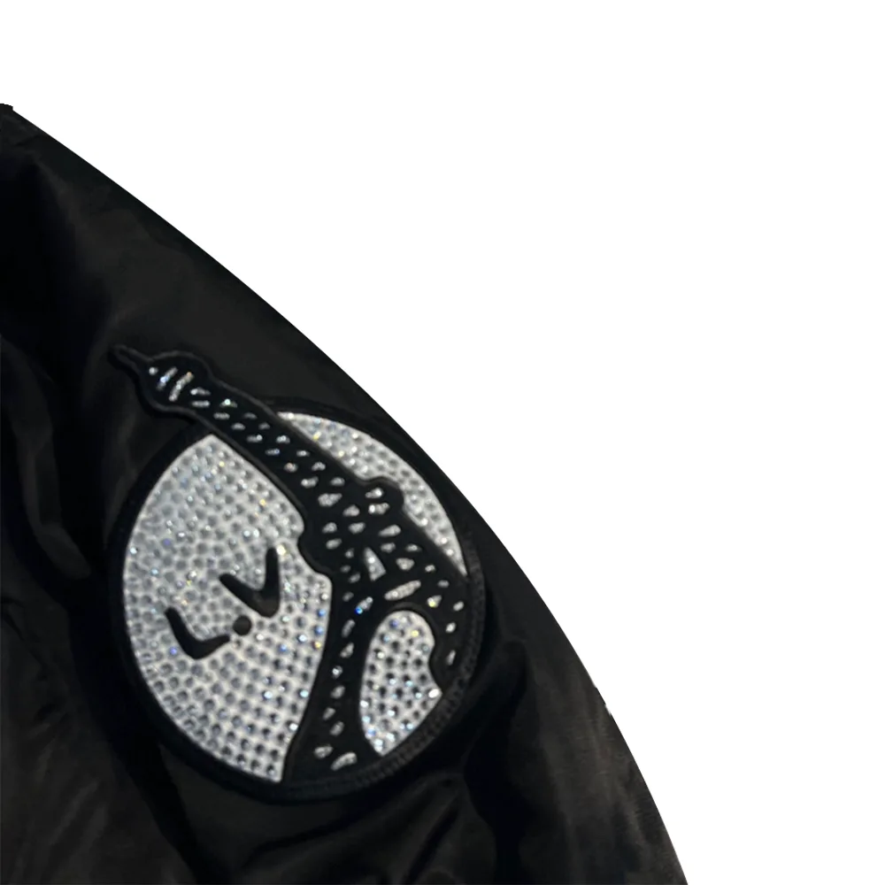Louis Vuitton Embroidered Nylon Baseball Blouson Black SS24 retro细节10