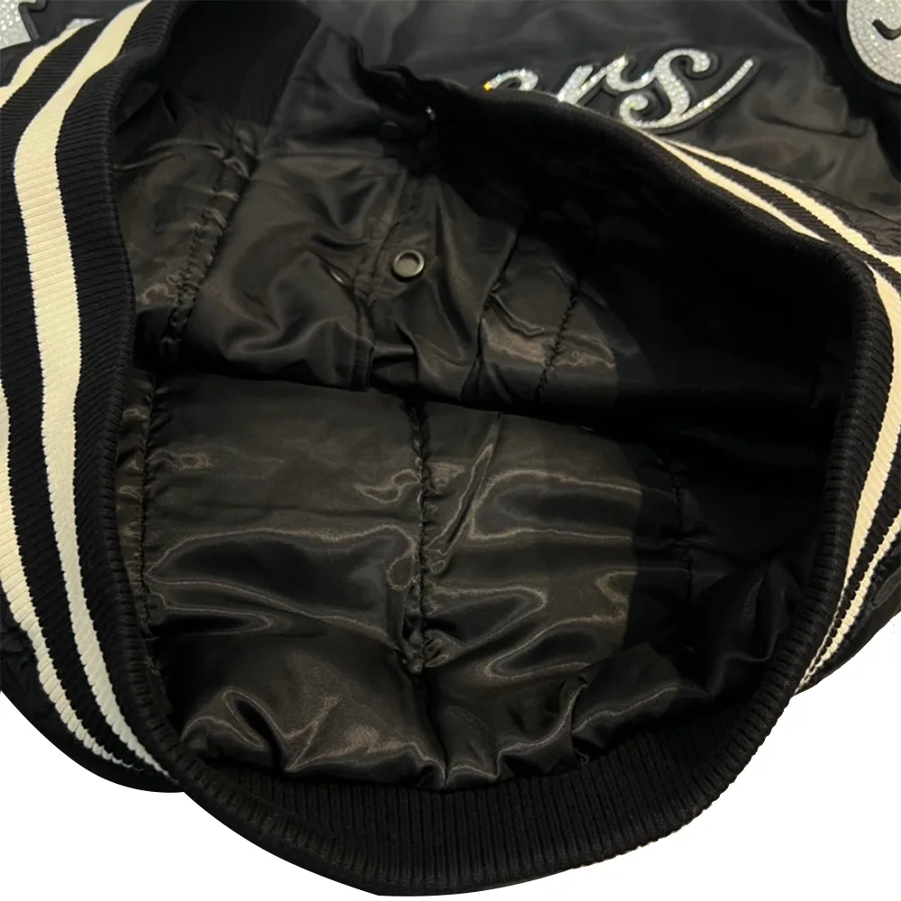 Louis Vuitton Embroidered Nylon Baseball Blouson Black SS24 retro细节3