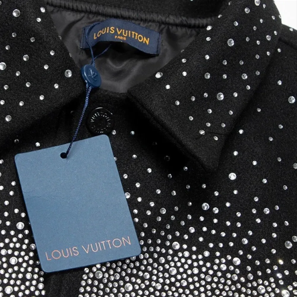 Louis Vuitton Made To Order Embroidered Varisty Blouson Dark Grey细节1