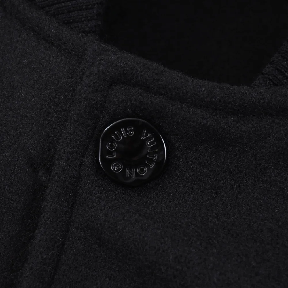 Monogram Embossed no Leather and Wool Blouson细节2