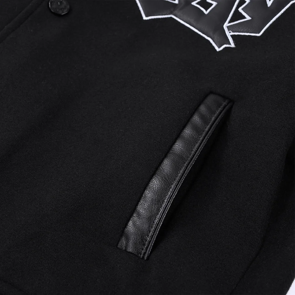 Monogram Embossed no Leather and Wool Blouson细节4