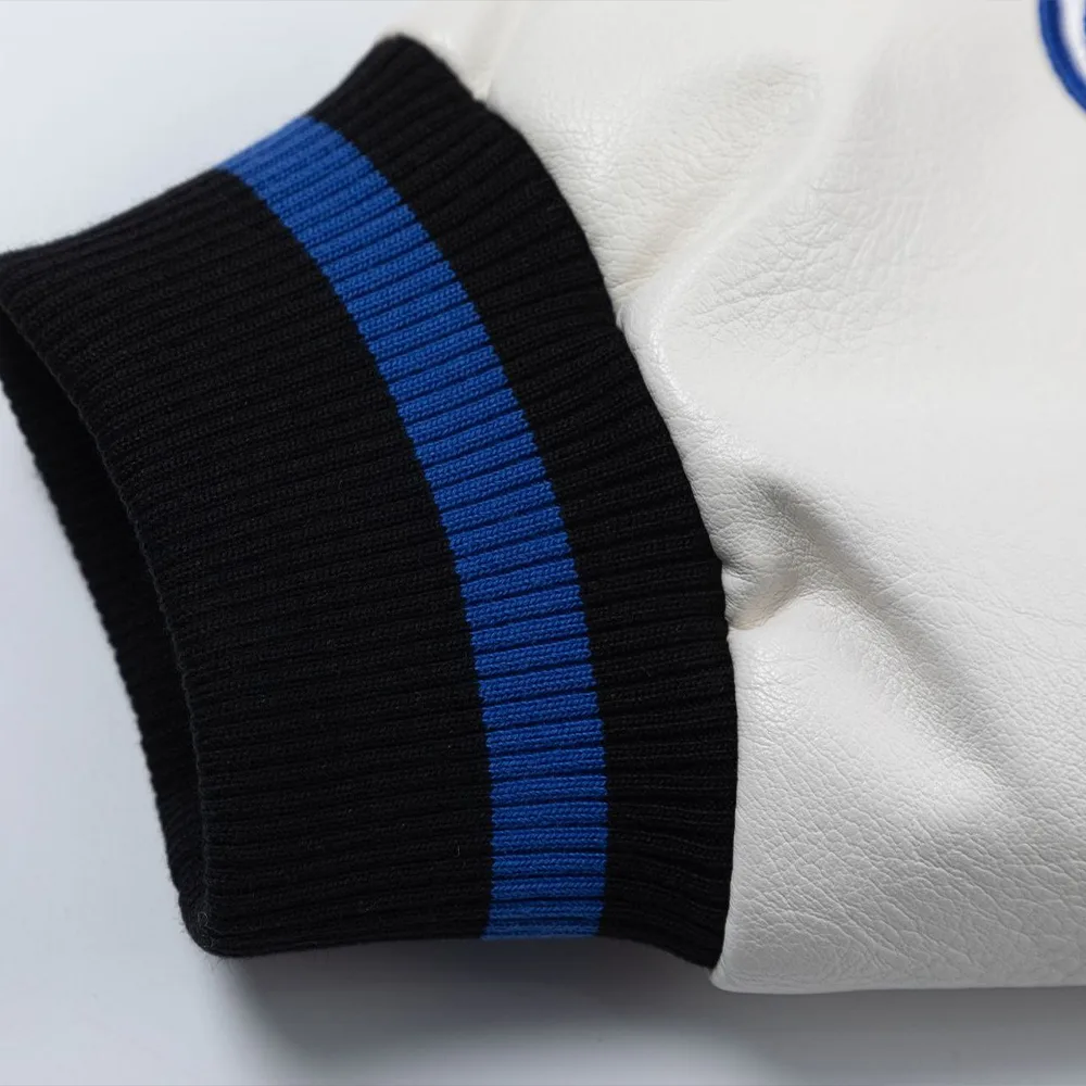 Off White Patch Detail Bomber Jacket BlackBlue细节2