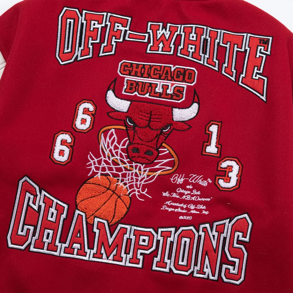 Off white™ co chicago bulls red varsity细节2