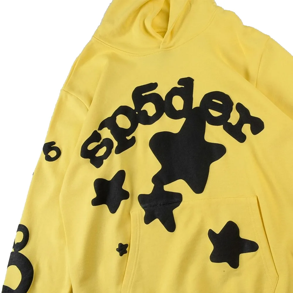 Sp5der Beluga Hoodie Gold细节1