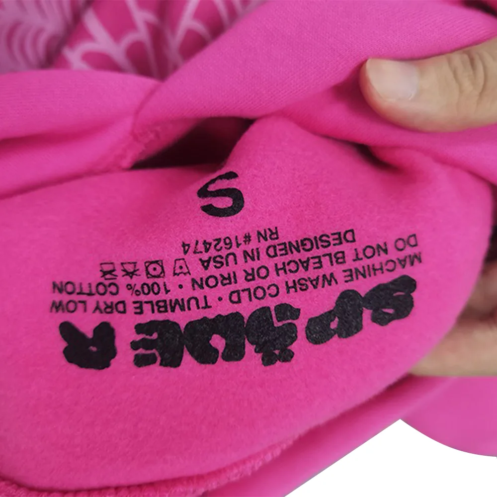 Sp5der PNK Hoodie Pink细节5