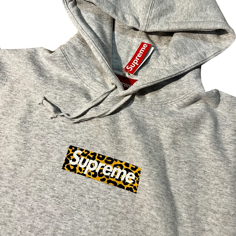 Supreme Shanghai Box Logo Hoodie Heather Grey细节3