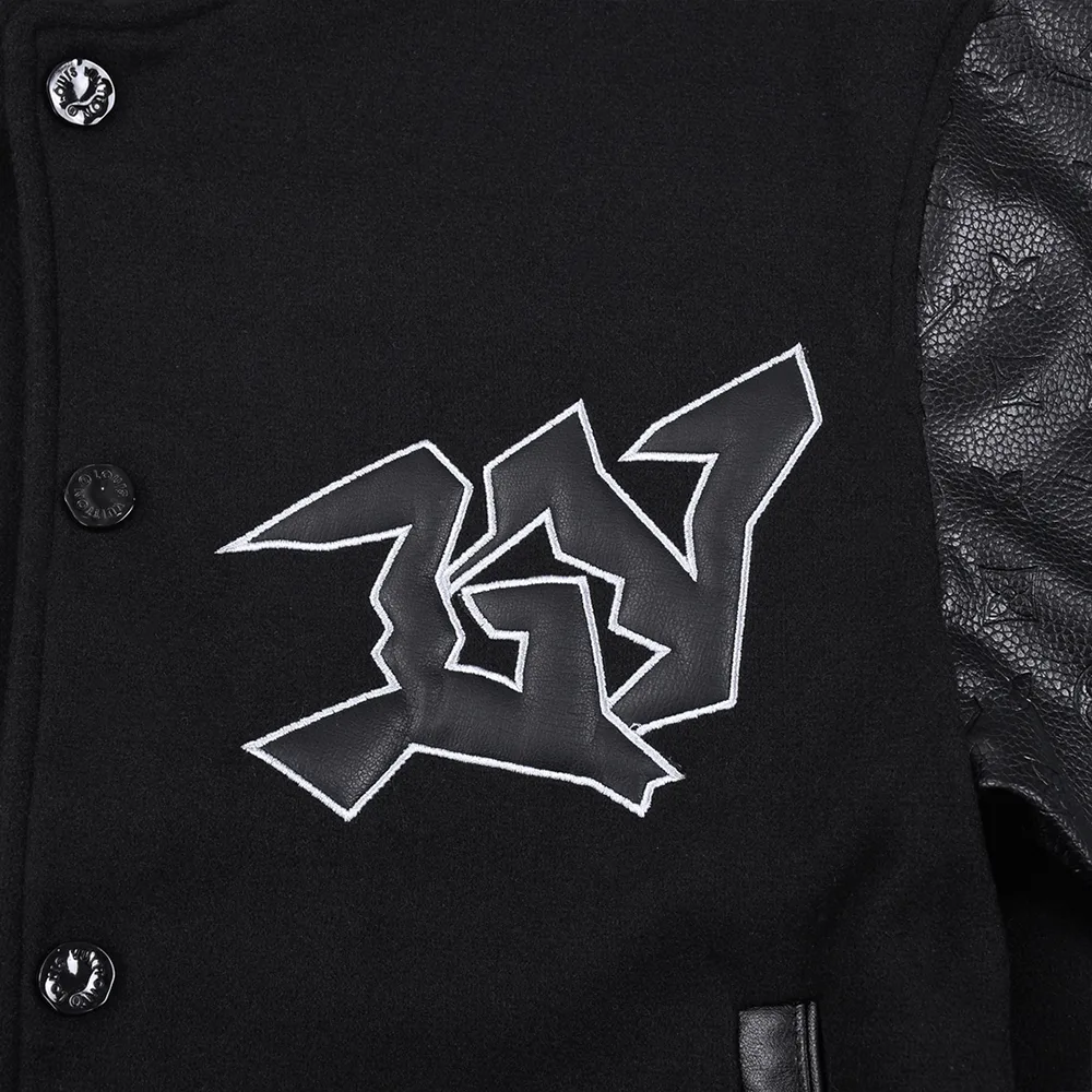 细Monogram Embossed no Leather and Wool Blouson节3