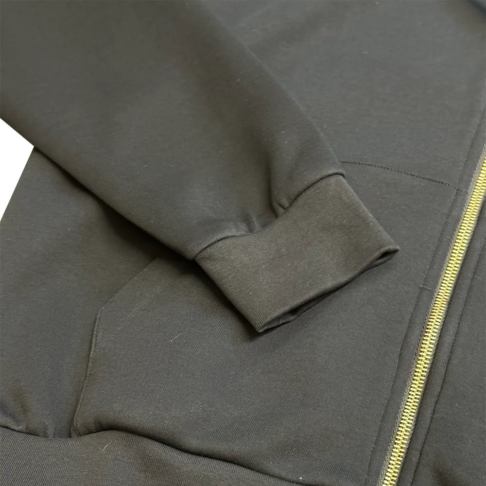 Embroidered Zipped Jersey Hoodie细节2