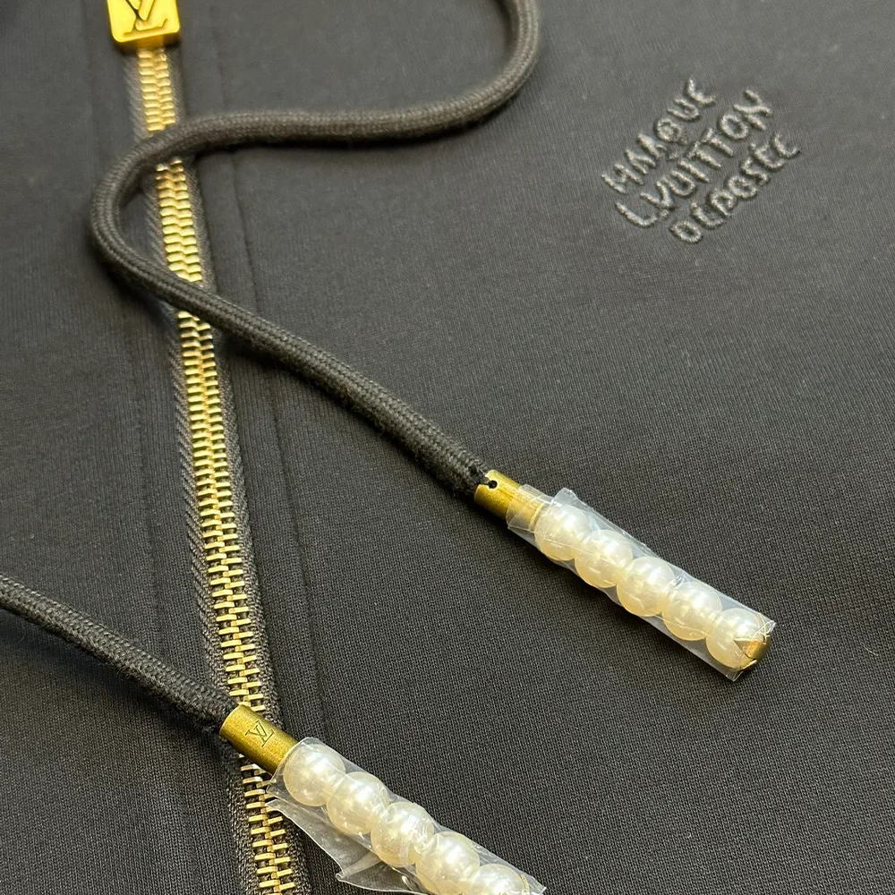 Embroidered Zipped Jersey Hoodie细节3