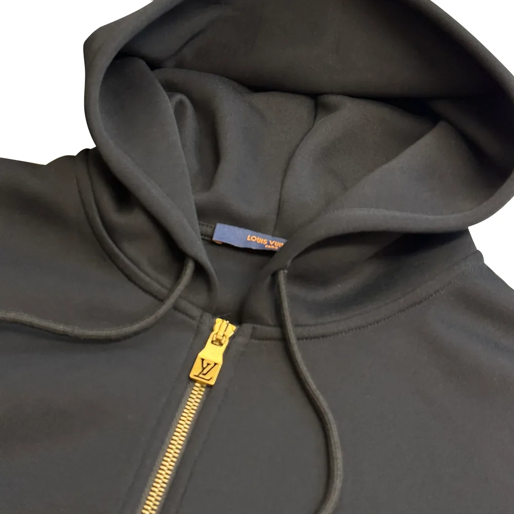 Embroidered Zipped Jersey Hoodie细节4