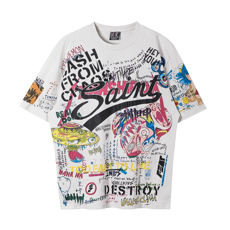 Saint Michael x Takashi Murakami T shirt STM x TM Graff Tee