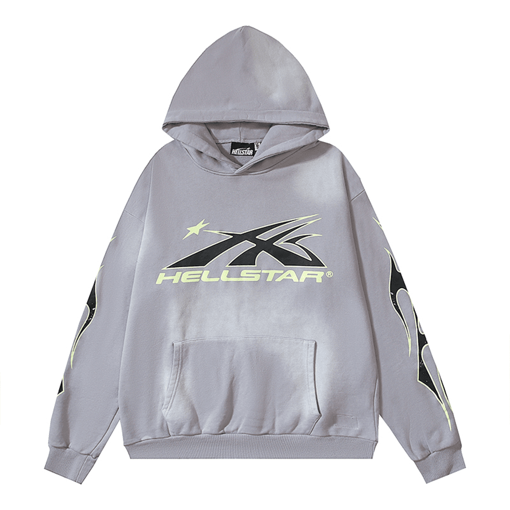HELLSTAR Gradient Logo “Grey” Hoodie - Goat Avenue