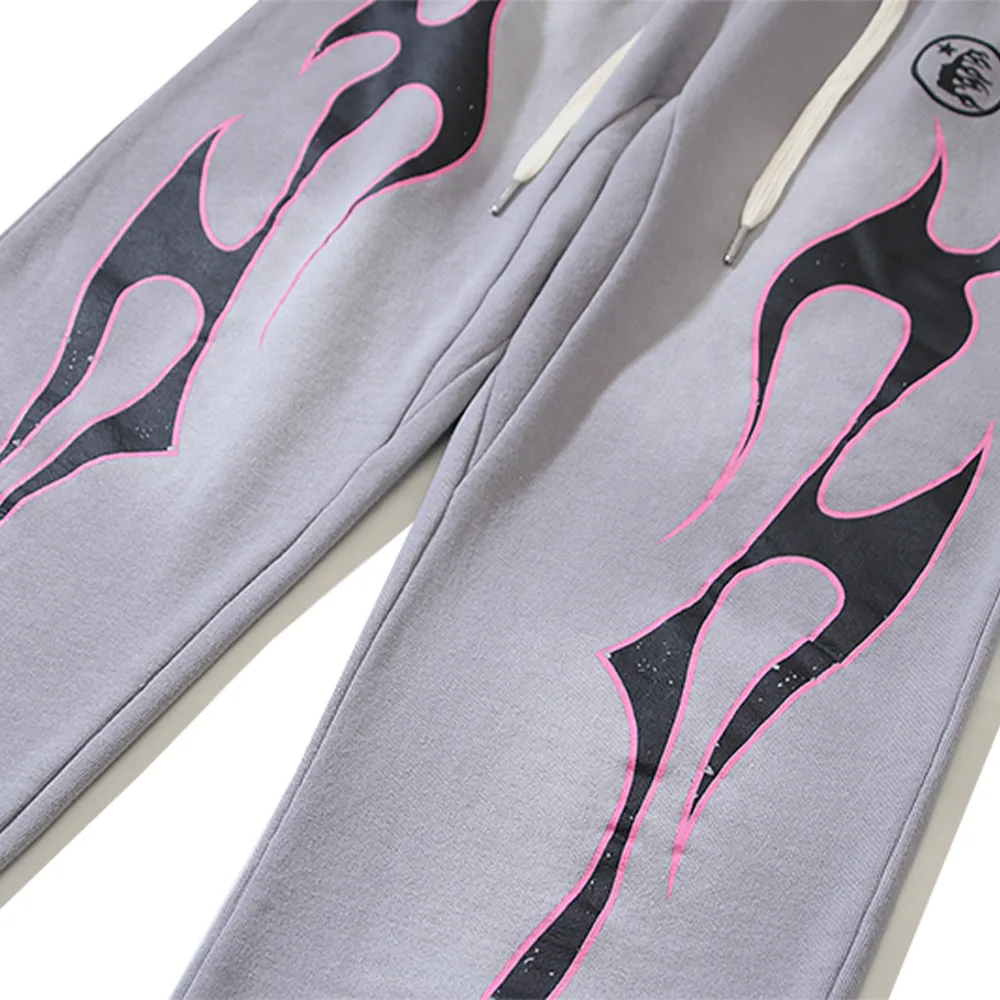 Hellstar Grey Future Flame Sweatpants4