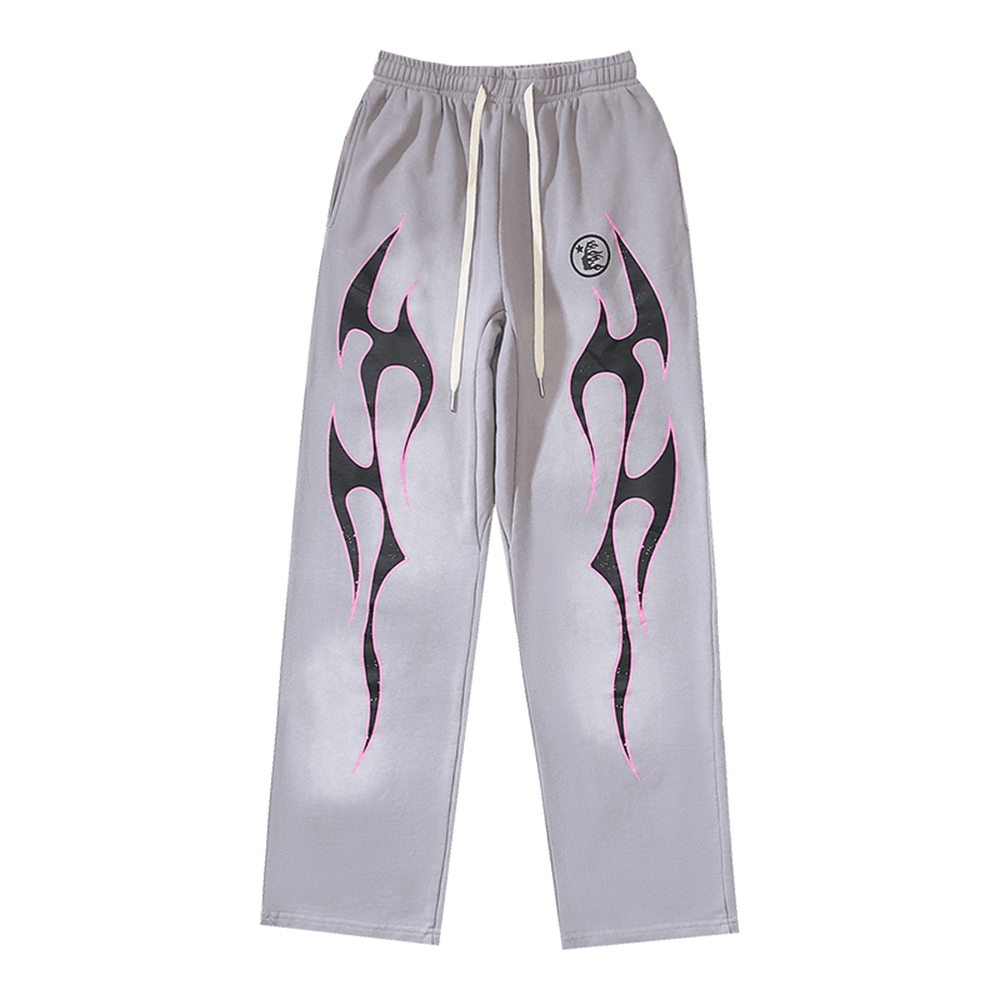 Hellstar Grey Future Flame Sweatpants